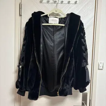 리즈리사 리본 토끼 귀 퍼 블루종