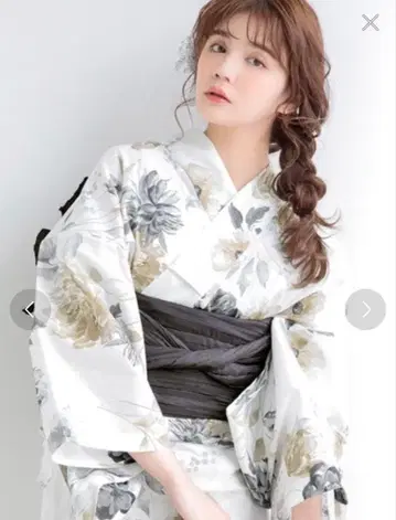 꽃무늬 유카타 오비 세트