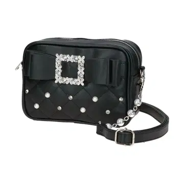 컨디션 최상 아가씨 비쥬 리본 숄더백 2way 블랙 00s