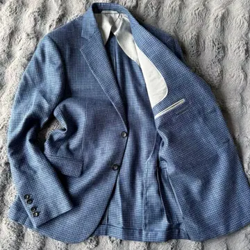 J.P. HACKETT 테일러드 자켓 실크 린넨 50R 백 오픈