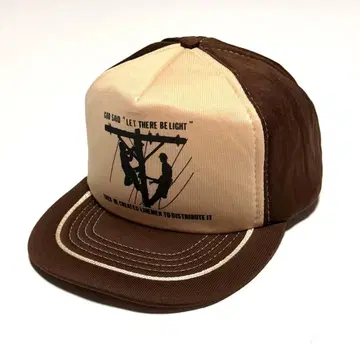 90s 빈티지 캡 남성용 전기 공사 전선 장인 전력 회사 모자 아메리