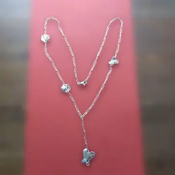 클리오 블루 실버 목걸이