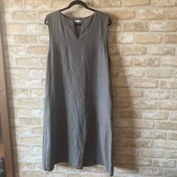 FOG LINEN WORK 린넨 슬리브리스 V넥 롱 원피스