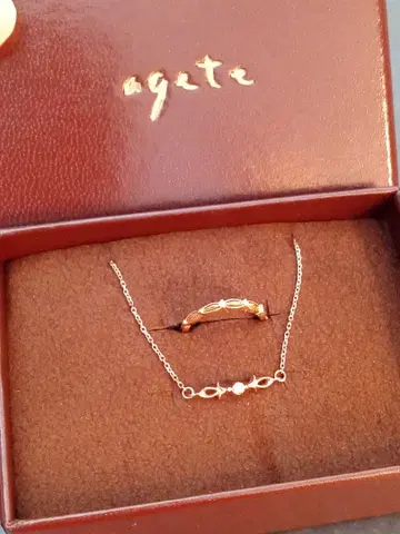 agete k10 다이아 핑키링 3호 팔찌 2개 세트