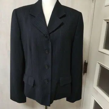 EAST BOY 블랙 스트라이프 심플 자켓 9호