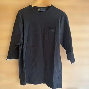 S38.21 FAT SKINNY 7부 소매 티셔츠 블랙