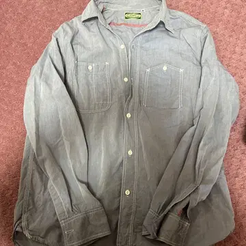 SUGAR CANE 라이트 블루 긴팔 셔츠 M