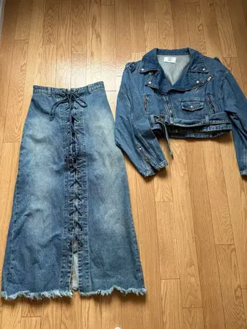 jouetie*데님 라이더스 & 레이스업 치마바지*셋업*쥬에티