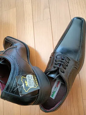 미사용 새상품 블랙 천연 가죽 소가죽 비즈니스 드레스 신발 25.5cm