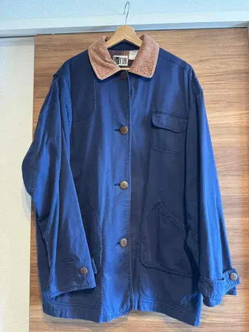 OutBrook 네이비 코튼 커버올