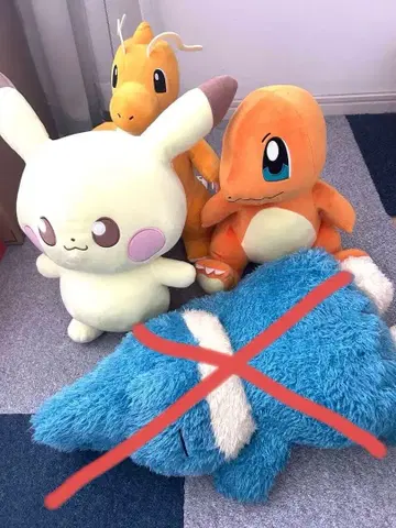 포켓몬 봉제 인형 피카츄 리자드 류 카이류 꼬부기