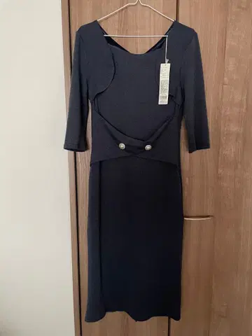 네이비 세인트 마리 원피스 M CINEMATIQ 포멀 오케이션