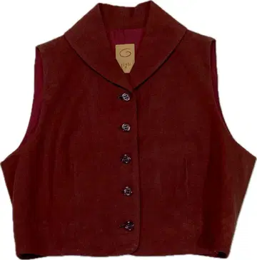 신동 지지리gigli 레이온 코튼 미니 숄카라 베스트 지레 짙은 홍차