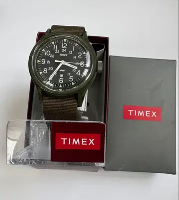 TIMEX 오리지널 캠퍼 카키 밀리터리 손목시계 36mm