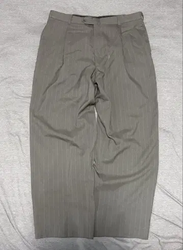 pierre cardin 스트라이프 와이드 슬랙스 그레이
