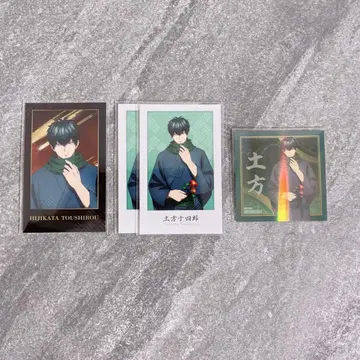 은혼 히지카타 토시로 동백꽃 사진풍 카드 홀로그램 스티커 특전