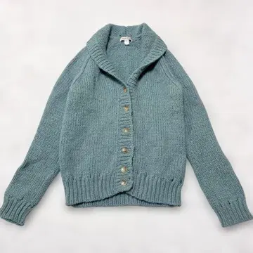 HUMAN WOMAN 알파카 혼방 숄카라 가디건 그린 M