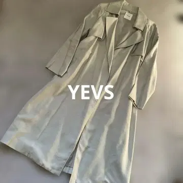 YEVS 아이스 블루 트렌치코트