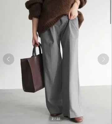 SLOBE IENA KIVANG 와이드 슬랙스 그레이