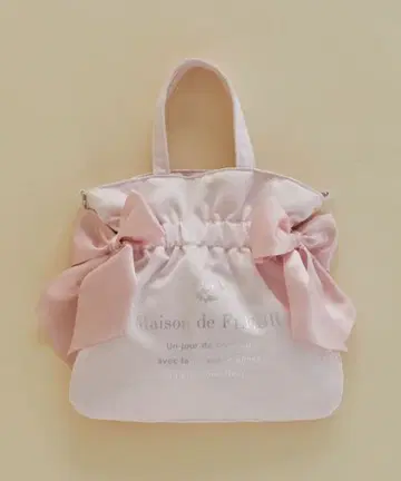 Maison de FLEUR 리본 포함 토트백
