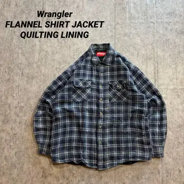 archive Wrangler 체크 플란넬 셔츠 자켓 퀼팅