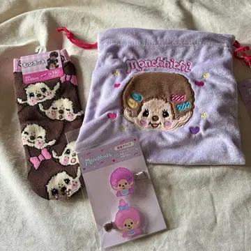 몽치치 산큐 마트 복조리 양말 앞머리 클립