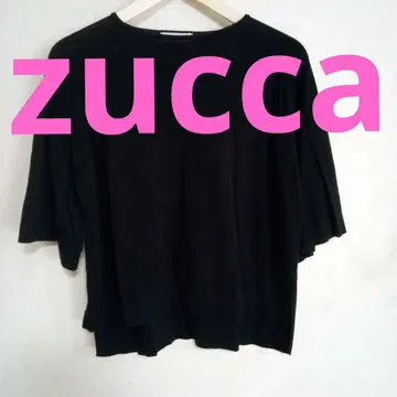 ZUCCA 블랙 반팔 T셔츠