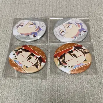 문호 스트레이독스 와! 문스토 후쿠자와 유키치 에도가와 란포 캔뱃지