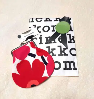 [ 새상품 ] marimekko 마리메꼬 가마구치 파우치 랩핑 포함