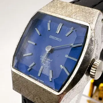 050 작동 벨트 새상품 SEIKO 수동 와인딩 시계 블루 다이얼 여성용
