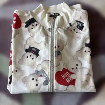 HONEY CINNAMON 곰 겉옷 저지 화이트 프리 사이즈