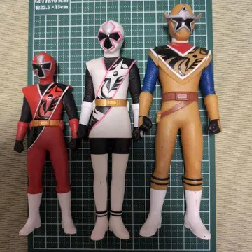 특촬 슈퍼전대 히어로 피규어 세트 3체