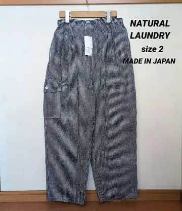 NATURAL LAUNDRY 깅엄 체크 이지 팬츠