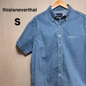 thisisneverthat 반팔 셔츠 S 라이트 블루 자수 로고