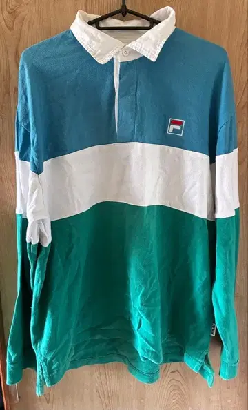 FILA 블록 컬러 긴팔 라거 셔츠