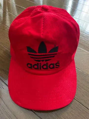 빈티지 adidas 코듀로이 캡 빨간색