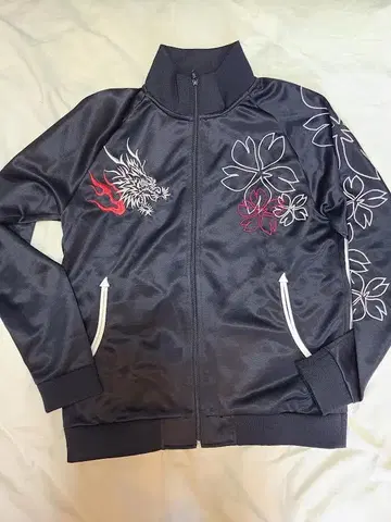 [ 레어 ] 드래곤 자수 트랙 자켓 저리 스카잔풍 일본풍 패턴 벚꽃
