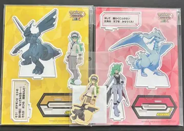 포켓몬 마스터즈 아크릴 스탠드 스티커 N 레시라무 제크로무 3개 세트