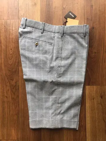 COMME CA MEN 체크 무늬 숏팬츠 M