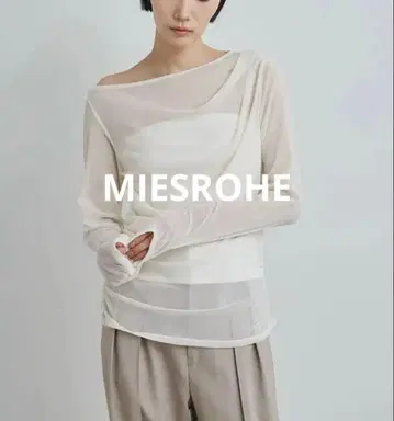 MIESROHE 원숄더 드레이프 top