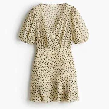 H&M 폴카 도트 드레이프 드레스 반팔