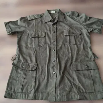 이탈리아군 실물 사파리 셔츠 52/XL 상당 트라발도 토냐사 원단