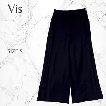 비스 여성스러운 성숙 캐주얼 내추럴한 실루엣 와이드 팬츠 S 고품질
