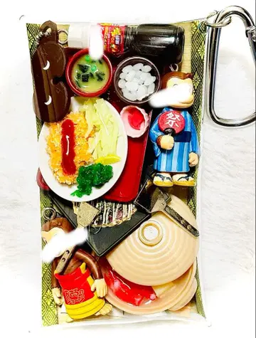 가챠 묶음 판매 일본풍 식사 원숭이 데코 부품 파우치