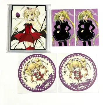 수호캐릭터 호시나 우타우 스티커 특전 코스터 애니카페 거울