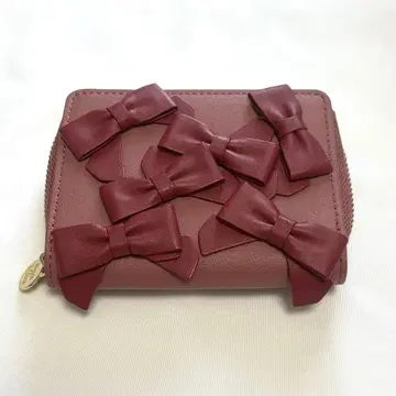 메종 드 플뢰르 접이식 지갑 리본 핑크