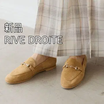 새상품 RIVE DROITE 리브 드와 스웨이드 비트 로퍼 베이지