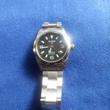 ELGIN 자동 와인딩 손목시계 블랙 21석 재사용 나사 덮개