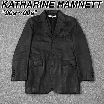 90s 00s 천연 가죽 캐서린 햄넷 가죽 자켓 아카이브