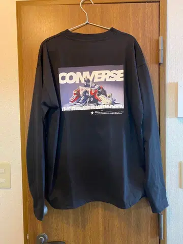 CONVERSE 롱 T 백 프린트 XL 사이즈 미사용 택 포함